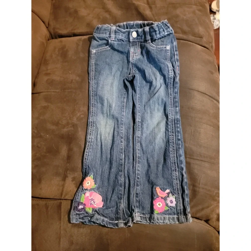 Gymboree falling for‎ feathers bird floral jeans size 4